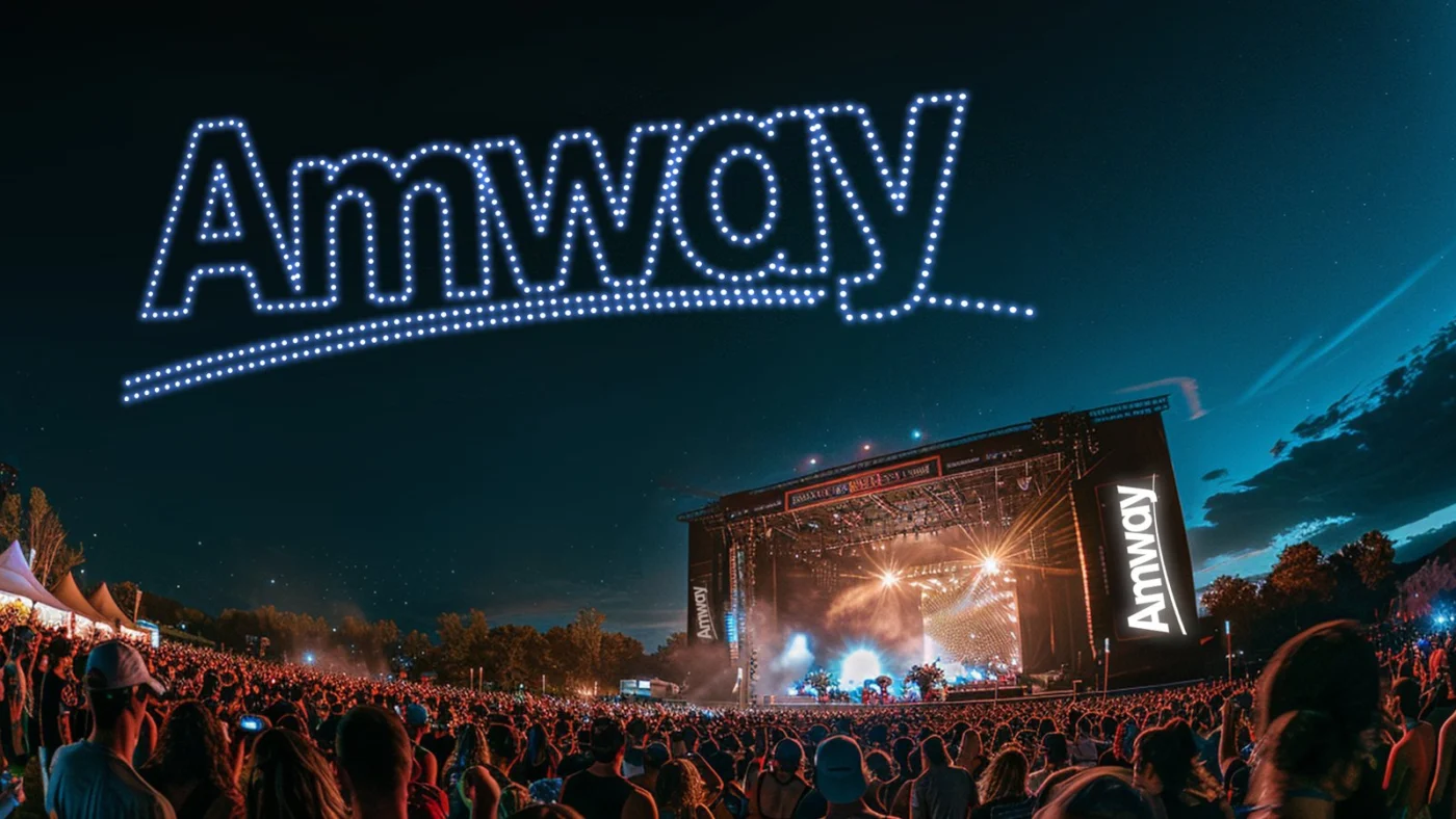 Amway drone light show