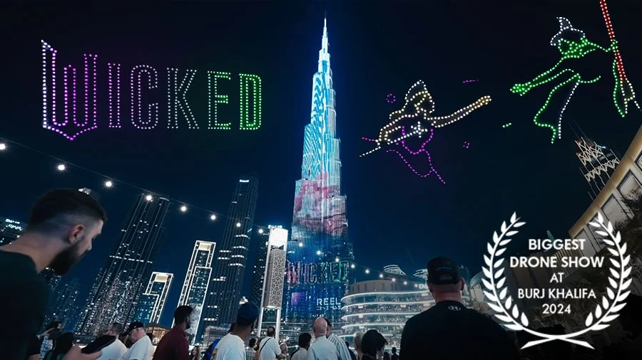 Wicked drone light show