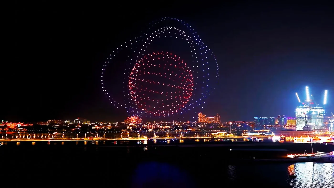 Revolve drone light show