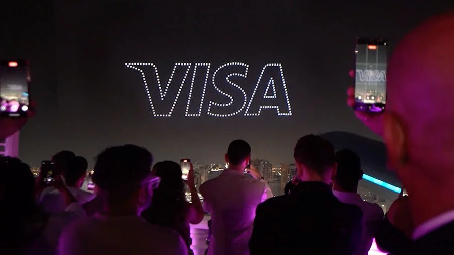 Emirates NBD drone light show
